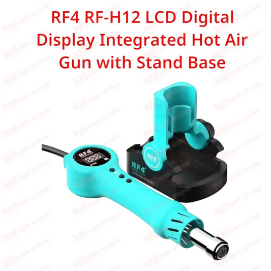 RF4 RF-H12 LCD Digital Display Integrated Hot Air Gun with Stand Base
