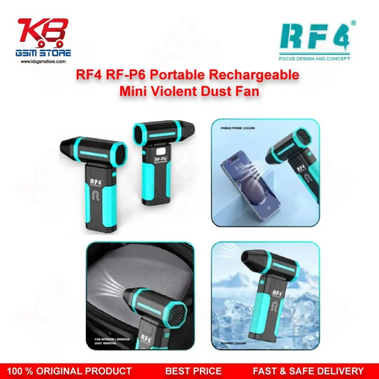 RF4 RF-P6 Portable Mini Cooling Fan 6000mAh Rechargeable Air Blower for Mobile Repair