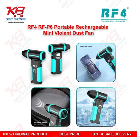 RF4 RF-P6 Portable Mini Cooling Fan 6000mAh Rechargeable Air Blower for Mobile Repair