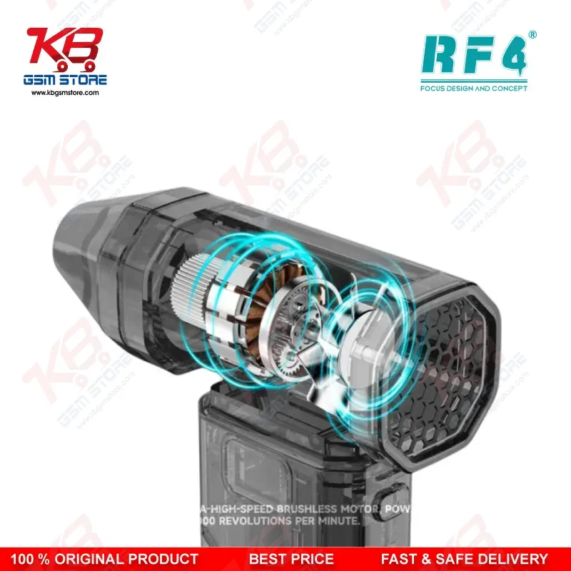 RF4 RF-P6 Portable Mini Cooling Fan 6000mAh Rechargeable Air Blower for Mobile Repair