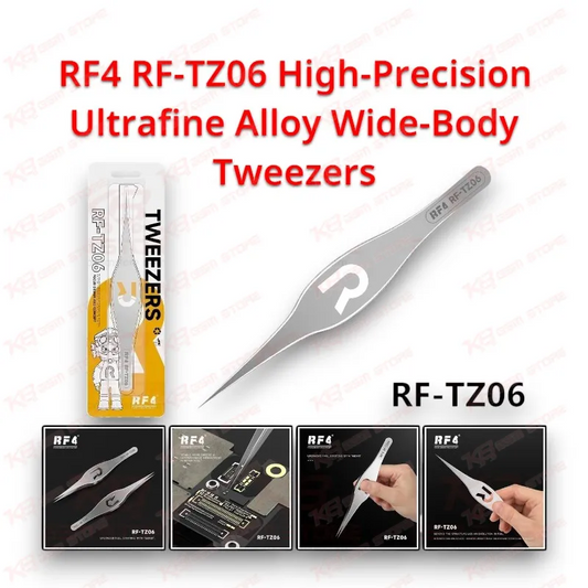 RF4 RF-TZ06 High-Precision Ultrafine Alloy Wide-Body Tweezers
