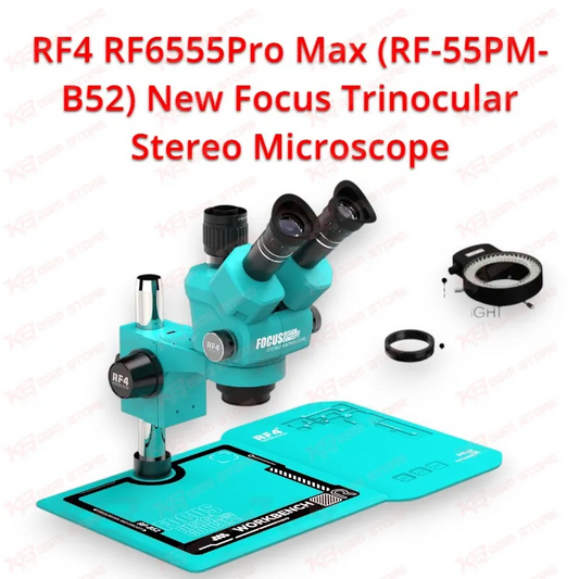 RF4 RF6555Pro Max (RF-55PM-B52) New Focus Trinocular Stereo Microscope
