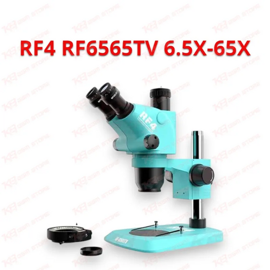 RF4 RF6565TV 6.5X-65X Synchronous Zoom Trinocular Stereo Microscope