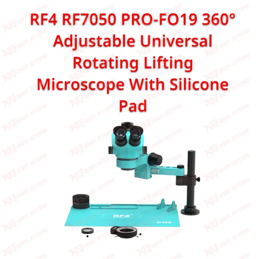 RF4 RF7050 PRO-FO19 360° Adjustable Universal Rotating Lifting Microscope With Silicone Pad