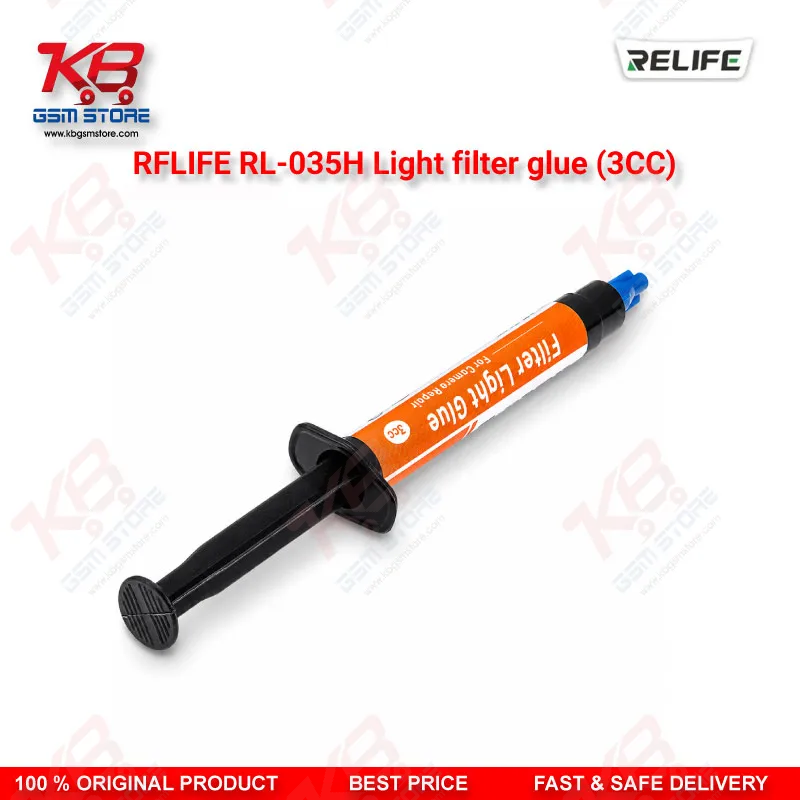 RELIFE RL-035H Light Filter Glue 3CC – UV Curing Glue for Camera Filter & Lens Repair