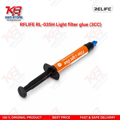 RELIFE RL-035H Light Filter Glue 3CC – UV Curing Glue for Camera Filter & Lens Repair