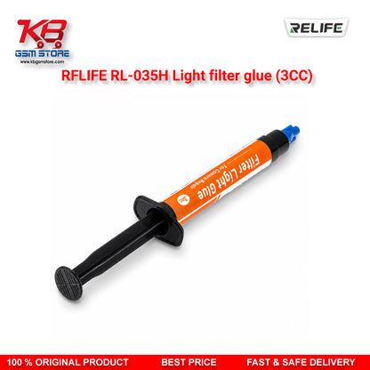 RELIFE RL-035H Light Filter Glue 3CC – UV Curing Glue for Camera Filter & Lens Repair