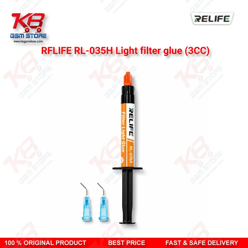 RELIFE RL-035H Light Filter Glue 3CC – UV Curing Glue for Camera Filter & Lens Repair