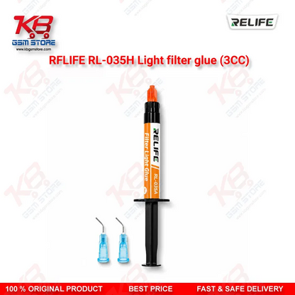 RELIFE RL-035H Light Filter Glue 3CC – UV Curing Glue for Camera Filter & Lens Repair