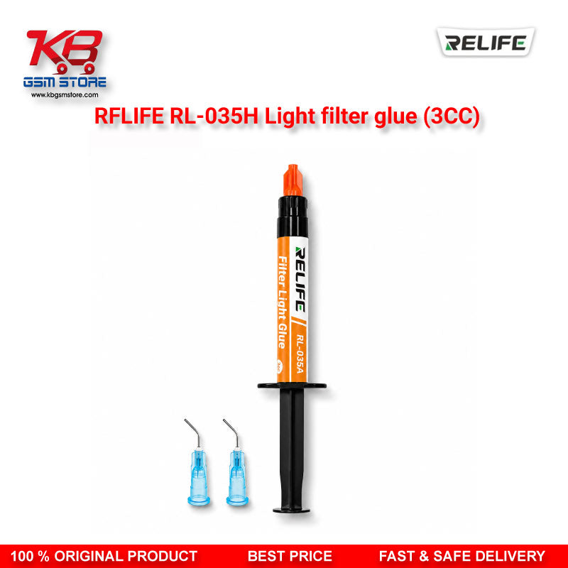 RELIFE RL-035H Light Filter Glue 3CC – UV Curing Glue for Camera Filter & Lens Repair