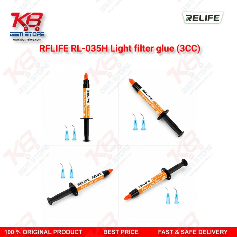 RELIFE RL-035H Light Filter Glue 3CC – UV Curing Glue for Camera Filter & Lens Repair