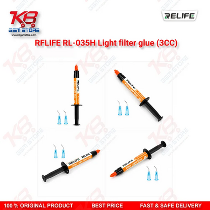 RELIFE RL-035H Light Filter Glue 3CC – UV Curing Glue for Camera Filter & Lens Repair