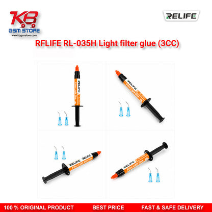 RELIFE RL-035H Light Filter Glue 3CC – UV Curing Glue for Camera Filter & Lens Repair