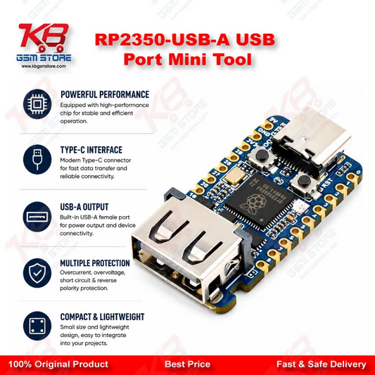 Waveshare RP2350-USB-A Dual-Core RP2350A USB Development Board