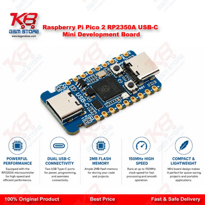 Raspberry Pi Pico 2 RP2350A USB-C Dual-Core Development Board
