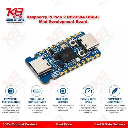 Raspberry Pi Pico 2 RP2350A USB-C Dual-Core Development Board