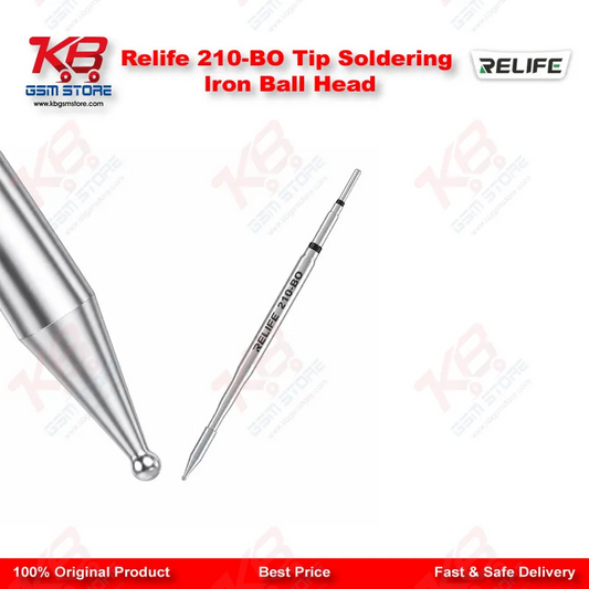 Relife 210-BO C210 Ball Head Soldering Iron Tip – Integrated Heating Core for BGA & Solder Bridge Repair