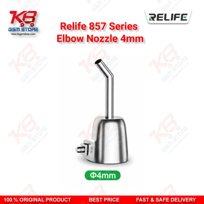 Relife 857 Series Elbow Nozzle 4mm – 45° Bent Hot Air Gun Nozzle