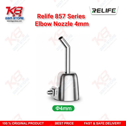 Relife 857 Series Elbow Nozzle 4mm – 45° Bent Hot Air Gun Nozzle