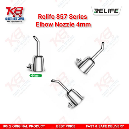Relife 857 Series Elbow Nozzle 4mm – 45° Bent Hot Air Gun Nozzle