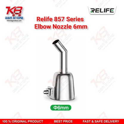 RELIFE 857 Series 45° Elbow Nozzle 6mm – Bent Hot Air Rework Nozzle