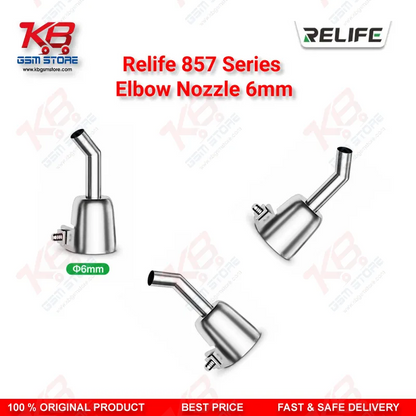 RELIFE 857 Series 45° Elbow Nozzle 6mm – Bent Hot Air Rework Nozzle