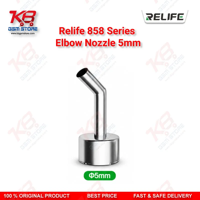 Relife 858 Series 45° Elbow Nozzle 5mm – Hot Air Rework Station Nozzle