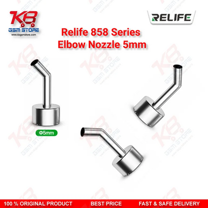 Relife 858 Series 45° Elbow Nozzle 5mm – Hot Air Rework Station Nozzle