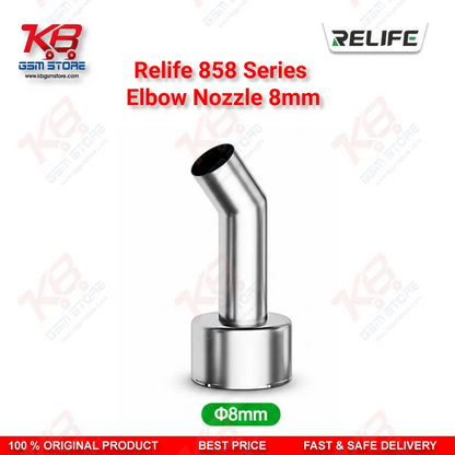 RELIFE 858 Series 45° Elbow Nozzle 8mm – Hot Air Rework Station Nozzle