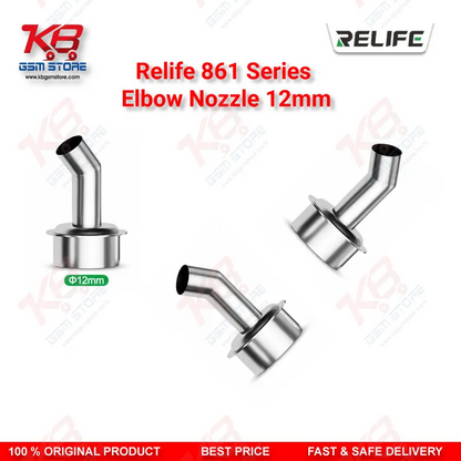 Relife 861 Series 45° Elbow Nozzle 12mm – Hot Air Rework Station Nozzle