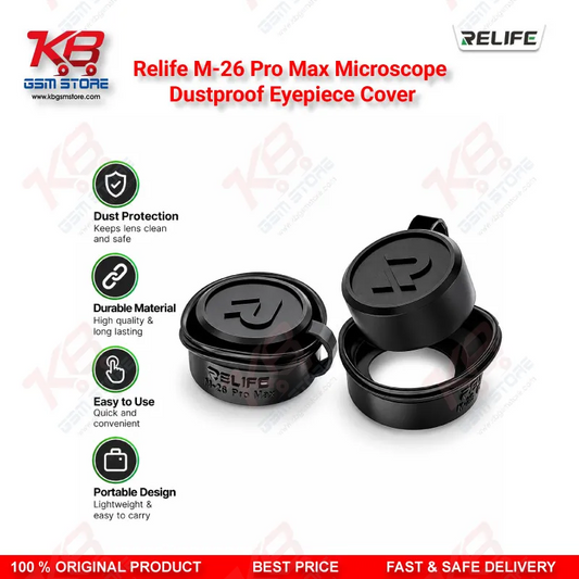 RELIFE M-26 Pro Max Microscope Dustproof Eyepiece Cover – Anti-Light Leakage Soft Silicone Eyecup for Stereo Microscopes