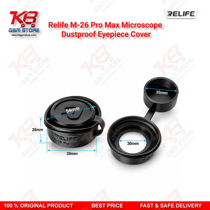 RELIFE M-26 Pro Max Microscope Dustproof Eyepiece Cover – Anti-Light Leakage Soft Silicone Eyecup for Stereo Microscopes