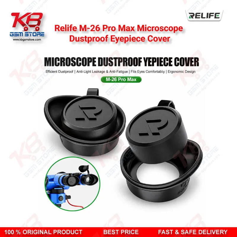 RELIFE M-26 Pro Max Microscope Dustproof Eyepiece Cover – Anti-Light Leakage Soft Silicone Eyecup for Stereo Microscopes