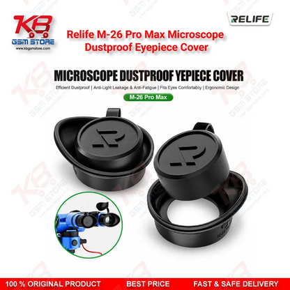 RELIFE M-26 Pro Max Microscope Dustproof Eyepiece Cover – Anti-Light Leakage Soft Silicone Eyecup for Stereo Microscopes