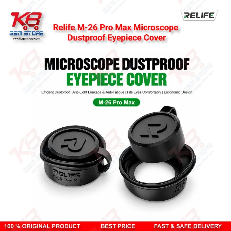 RELIFE M-26 Pro Max Microscope Dustproof Eyepiece Cover – Anti-Light Leakage Soft Silicone Eyecup for Stereo Microscopes