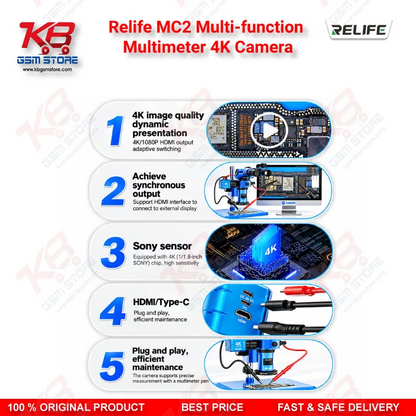 Relife MC2 Multi-function Multimeter 4K Camera