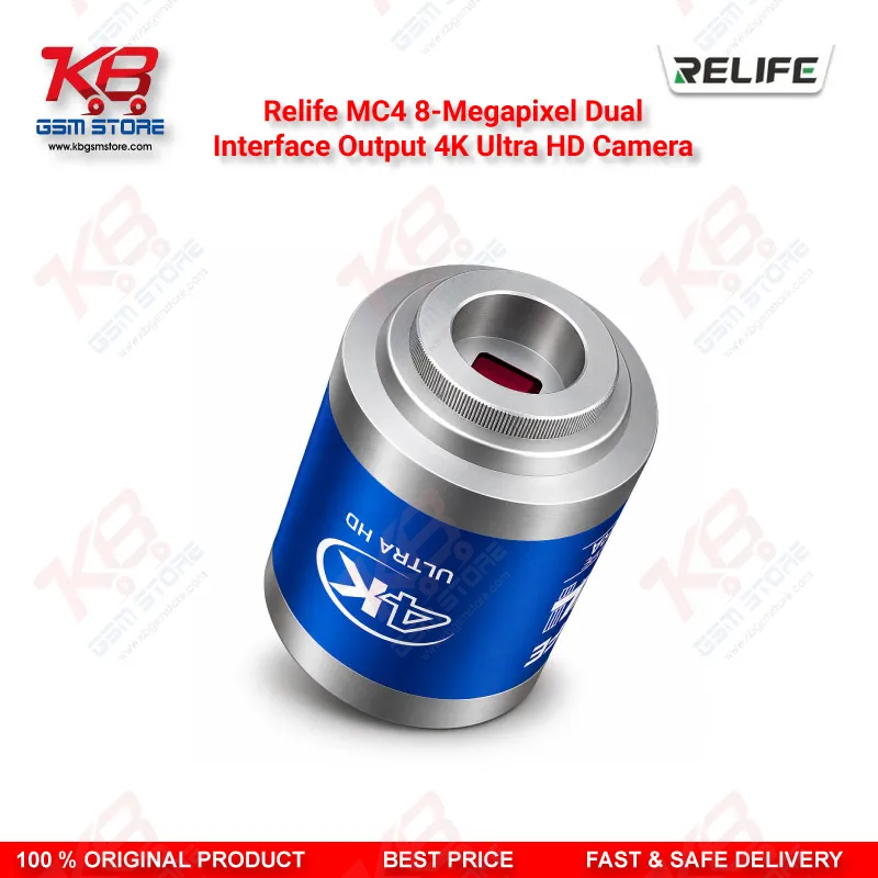 Relife MC4 8-Megapixel Dual-Interface Output 4K Ultra HD Camera – Back-Illuminated CMOS Microscope Camera for PCB and Mobile Repair