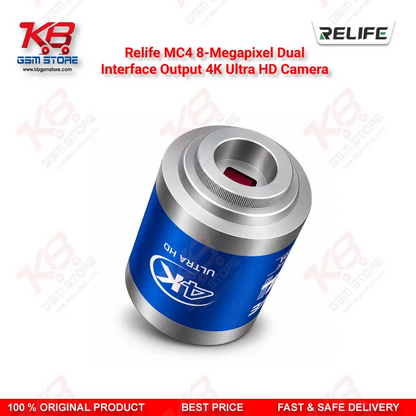 Relife MC4 8-Megapixel Dual-Interface Output 4K Ultra HD Camera – Back-Illuminated CMOS Microscope Camera for PCB and Mobile Repair