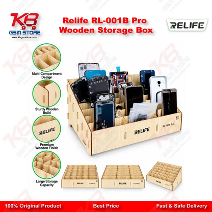 Relife RL-001B Pro Wooden Storage Box