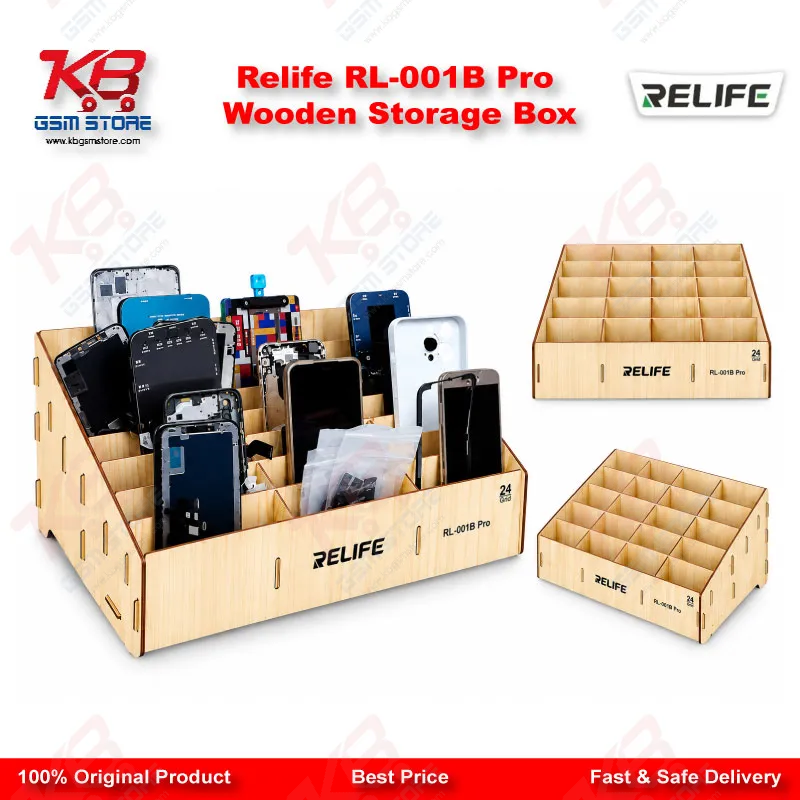 Relife RL-001B Pro Wooden Storage Box