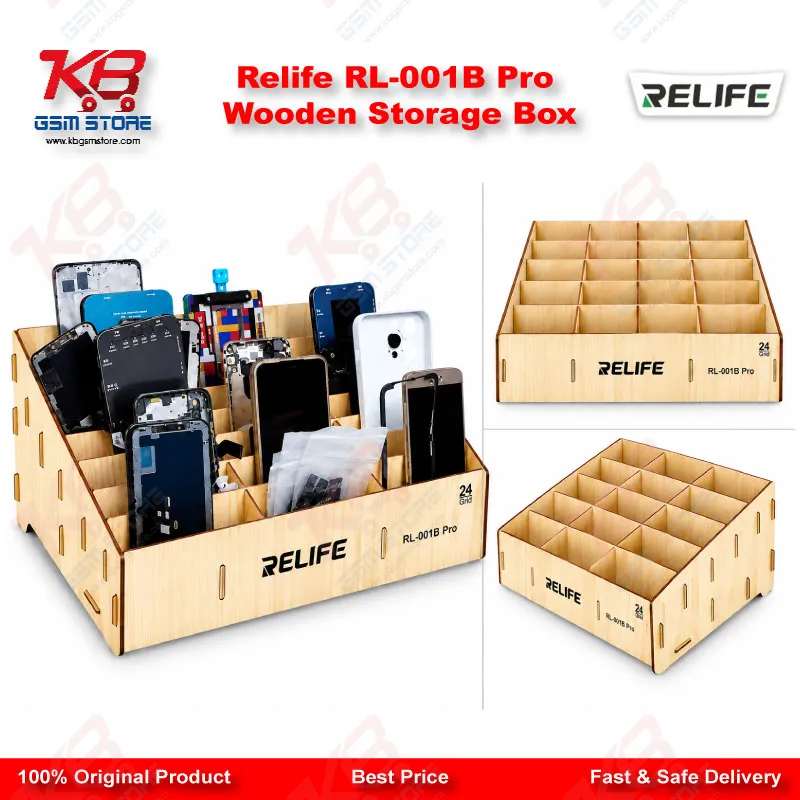 Relife RL-001B Pro Wooden Storage Box