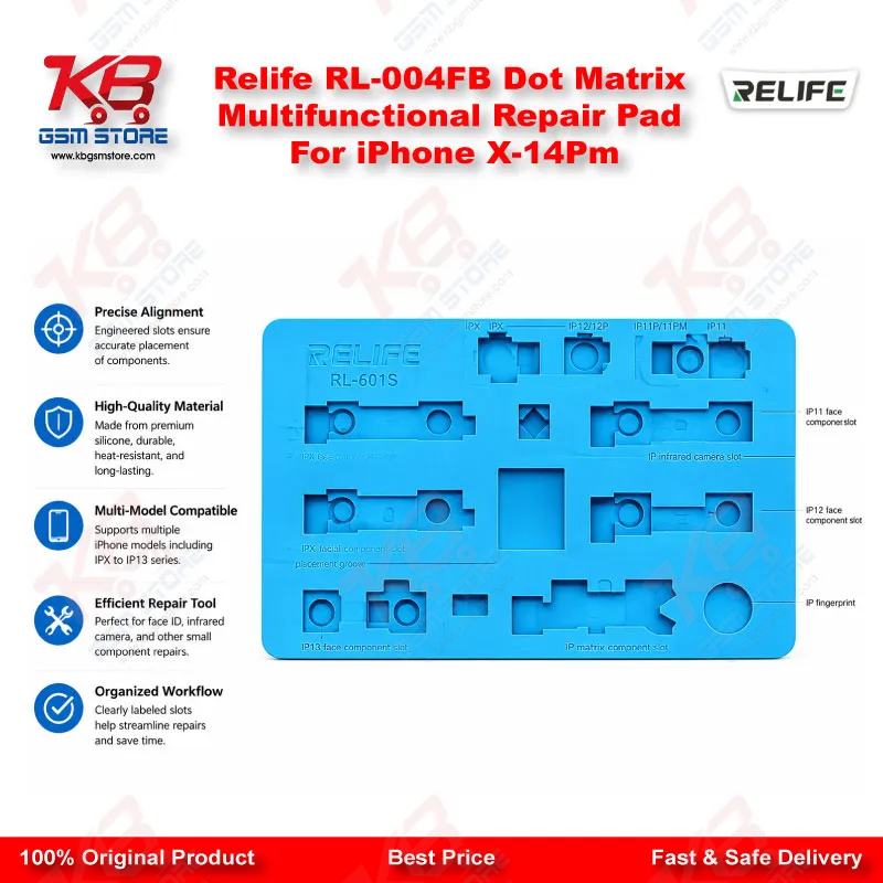 Relife RL-004FB Dot Matrix Multifunctional Repair Pad For iPhone X-14Pm