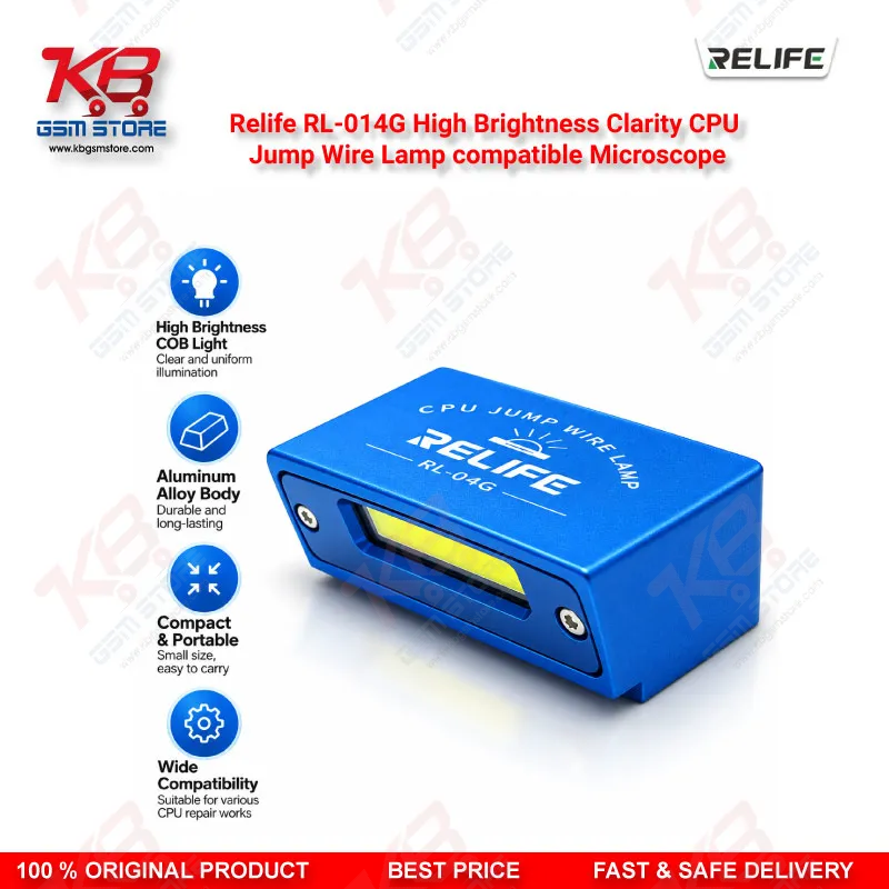 Relife RL-014G High Brightness Clarity CPU Jump Wire Lamp compatible Microscope – LED Fill Light for Mobile PCB CPU Jumper Wire Repair