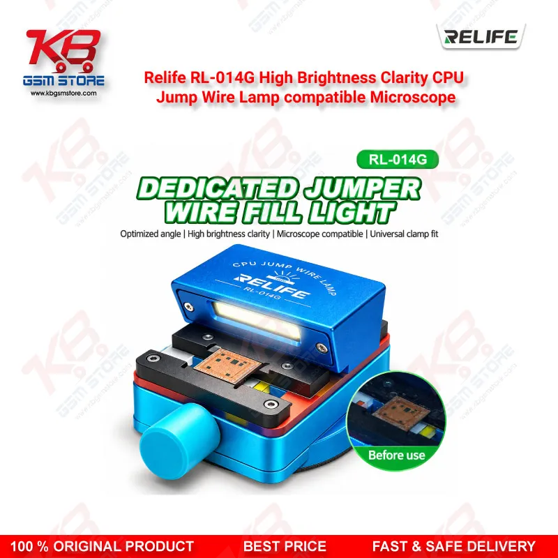 Relife RL-014G High Brightness Clarity CPU Jump Wire Lamp compatible Microscope – LED Fill Light for Mobile PCB CPU Jumper Wire Repair