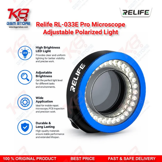 RELIFE RL-033E Pro Adjustable Polarized LED Microscope Light for Mobile Repair