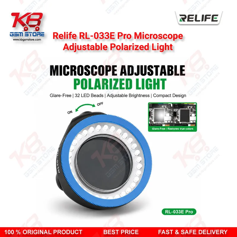 RELIFE RL-033E Pro Adjustable Polarized LED Microscope Light for Mobile Repair