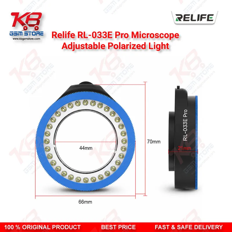 RELIFE RL-033E Pro Adjustable Polarized LED Microscope Light for Mobile Repair