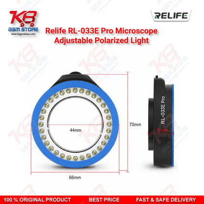 RELIFE RL-033E Pro Adjustable Polarized LED Microscope Light for Mobile Repair