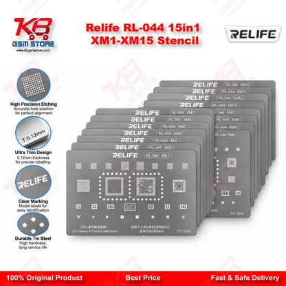 Relife RL-044 15in1 XM1-XM15 Stencil