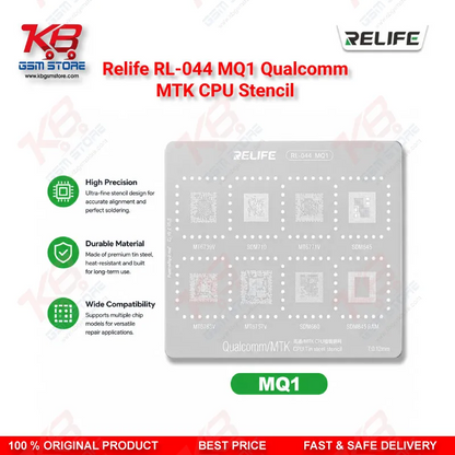 Relife RL-044 MQ1 Qualcomm MTK CPU BGA Reballing Stencil 0.12mm